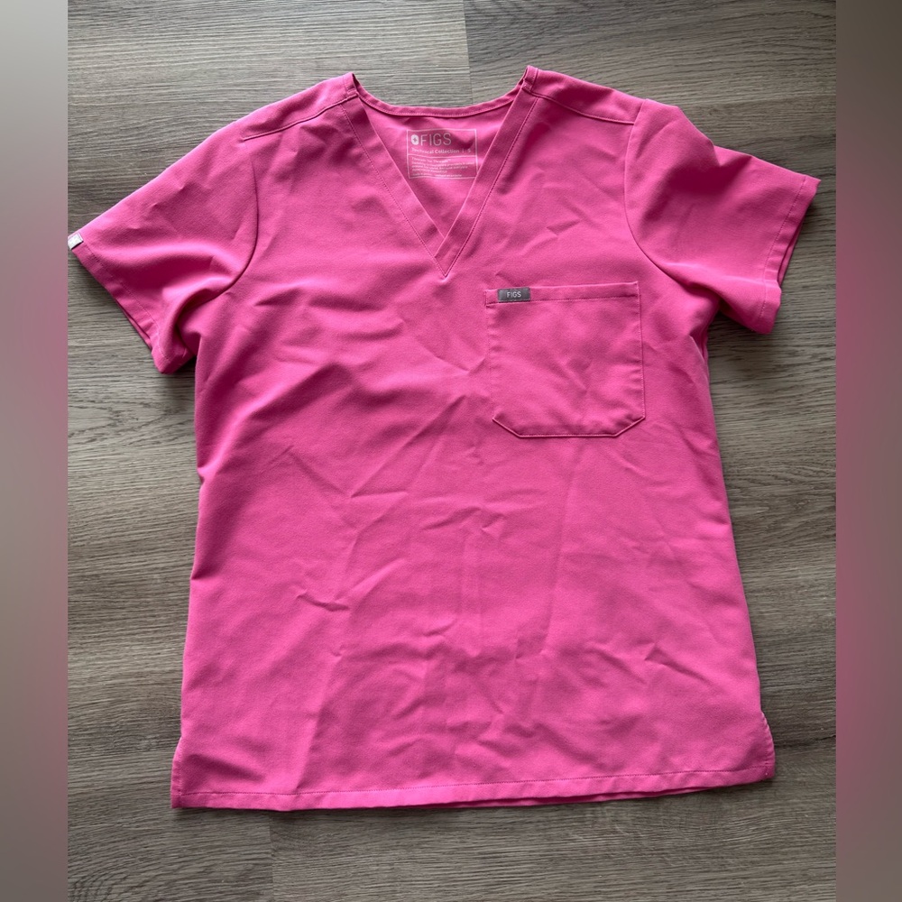 Figs - F'ing Pink Catarina One-Pocket Scrub Top Size Small